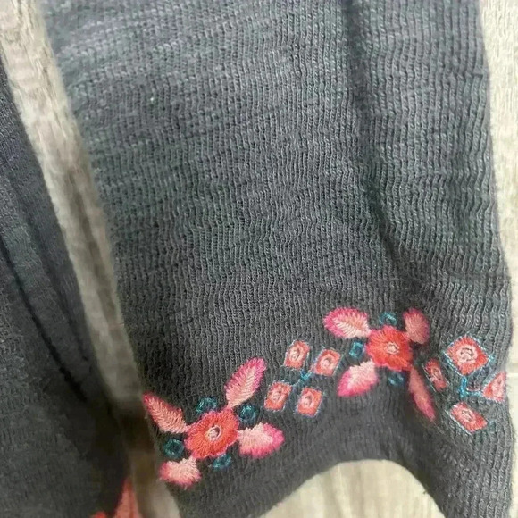 J Jill Duster Cardigan Size S Embroidered Bohemian Open Front Long Small - Picture 8 of 12